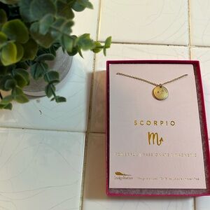Scorpio gold dipped adjustable necklace